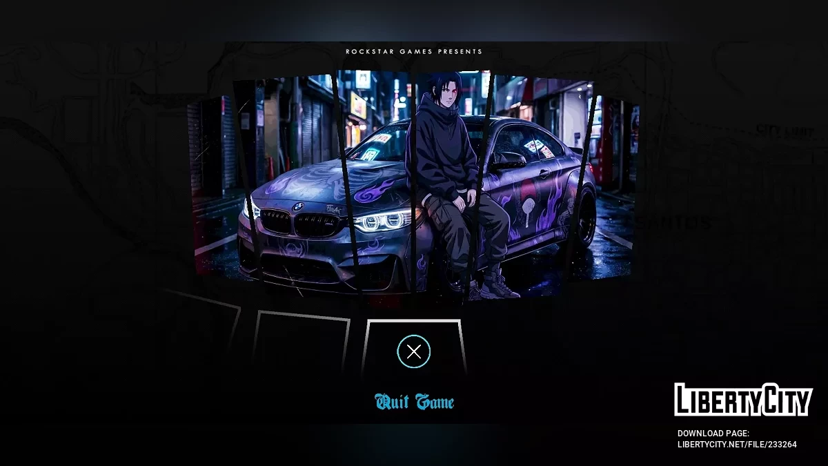 Загрузочный экран BMW с персонажем аниме / GTA San Andreas (iOS, Android)