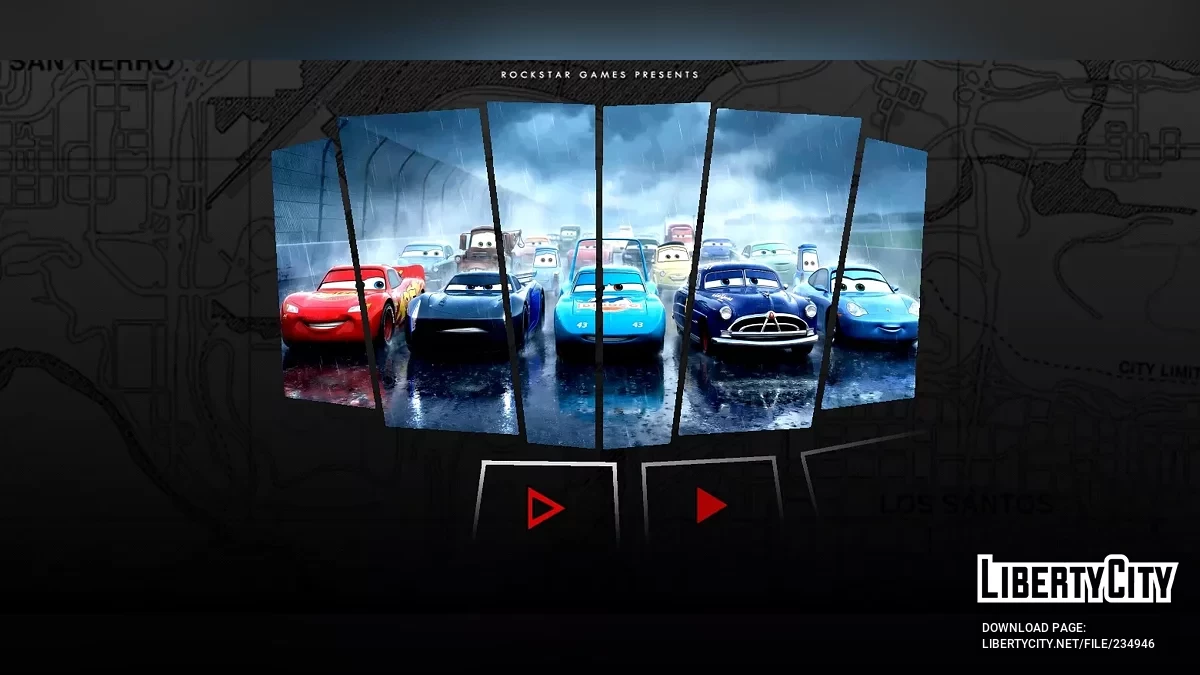 Экран загрузки: Машины на дороге / GTA San Andreas (iOS, Android)