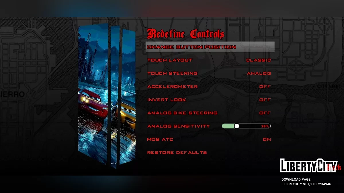 Экран загрузки: Машины на дороге / GTA San Andreas (iOS, Android)