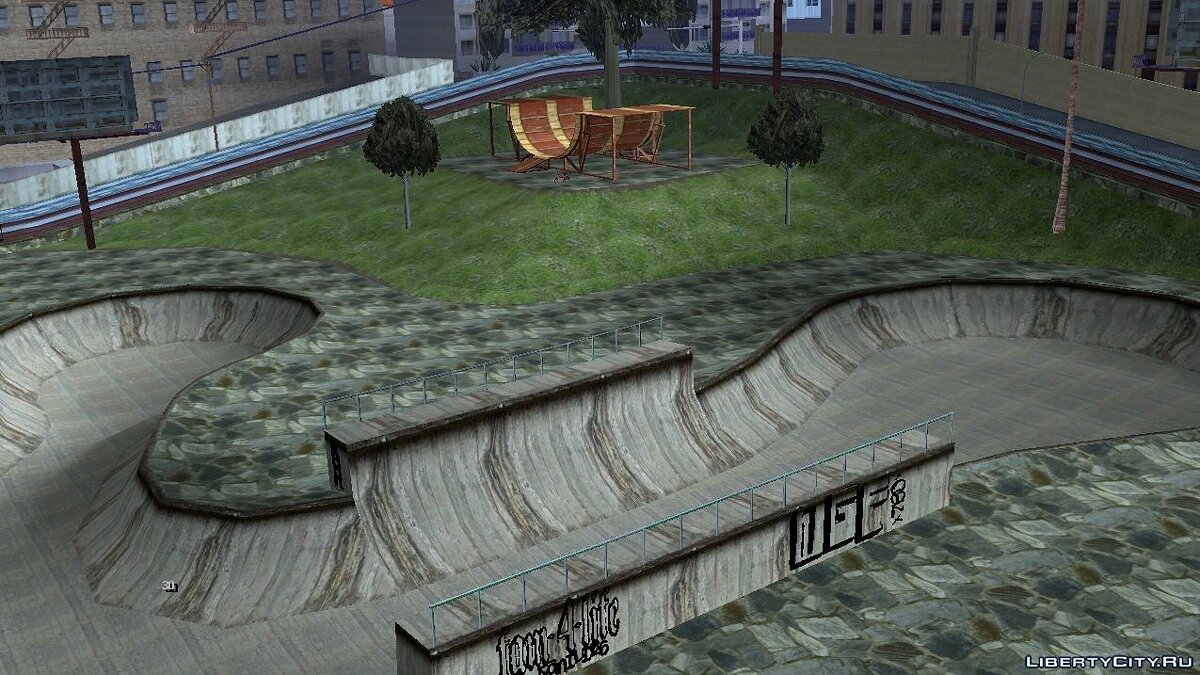 Новые текстуры для скейт-парка в Лос-Сантосе для GTA San Andreas (iOS, Android) - Картинка #4