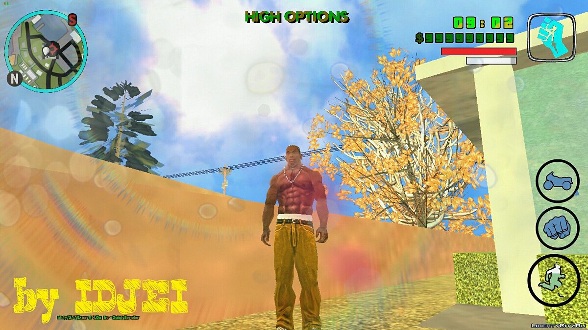 Графическая модификация - &quot;HIGH OPTIONS&quot; для GTA San Andreas (iOS, Android) - Картинка #4