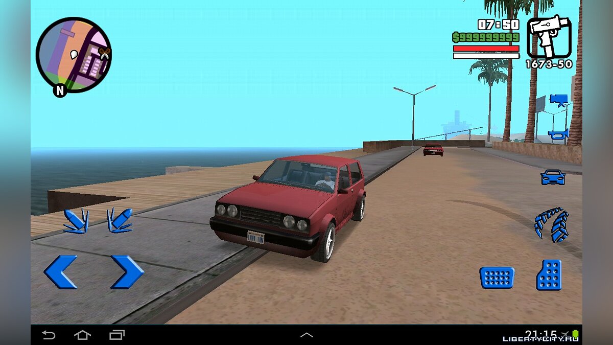 Синие кнопки для GTA San Andreas (iOS, Android) - Картинка #1