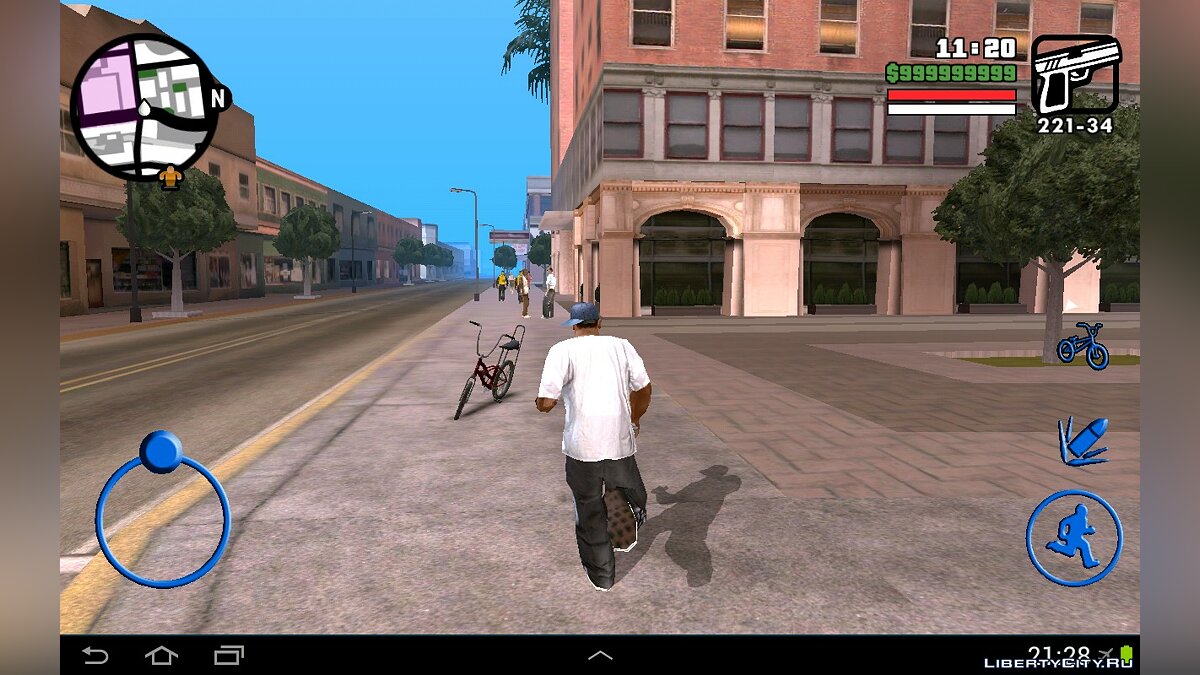 Синие кнопки для GTA San Andreas (iOS, Android) - Картинка #2