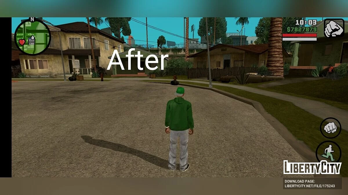 Уменьшенный HUD и радар / GTA San Andreas (iOS, Android)