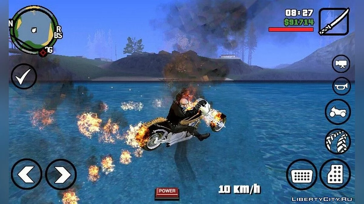Полный мод \"Призрачный гонщик\" v1.7 / GTA San Andreas (iOS, Android)