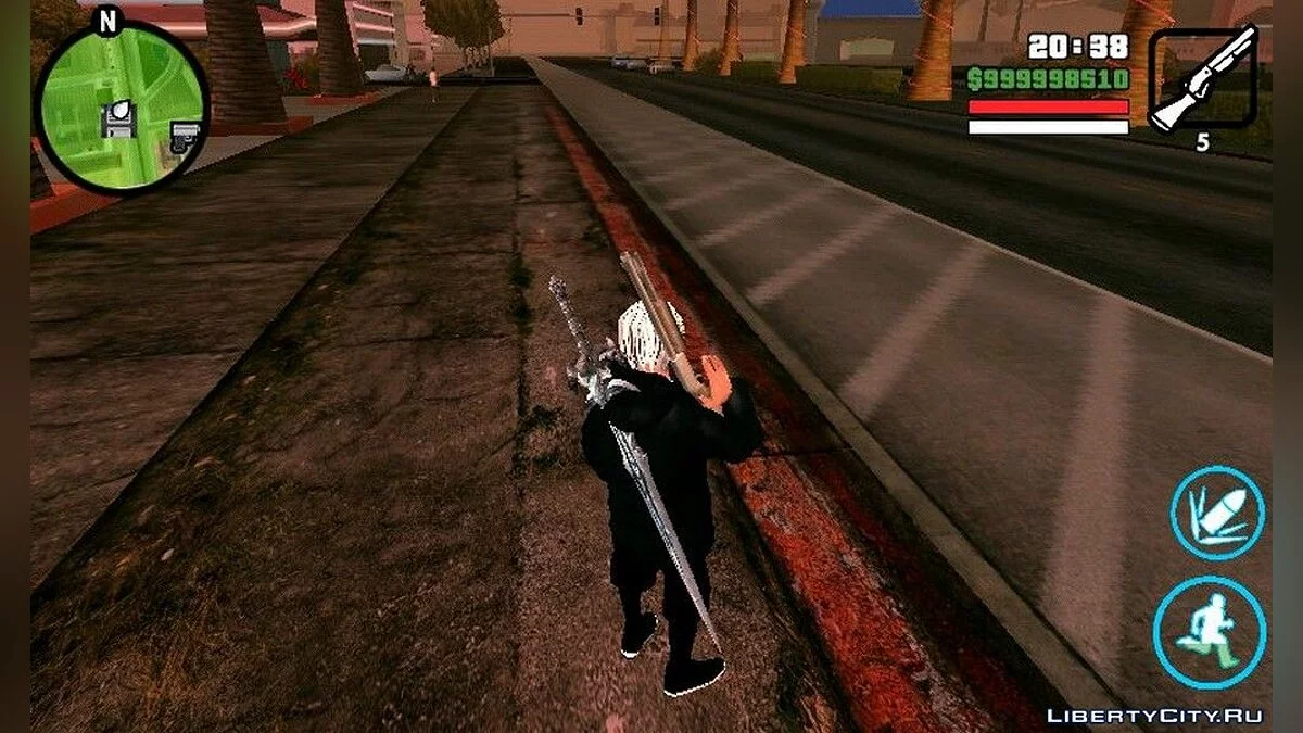 Возможность летать + Новые анимации из аниме Токийский Гуль / GTA San Andreas (iOS, Android)