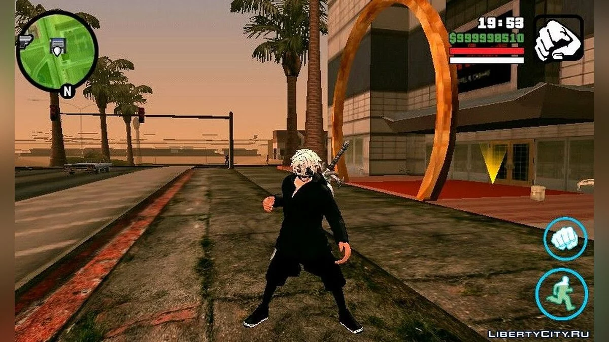 Возможность летать + Новые анимации из аниме Токийский Гуль / GTA San Andreas (iOS, Android)