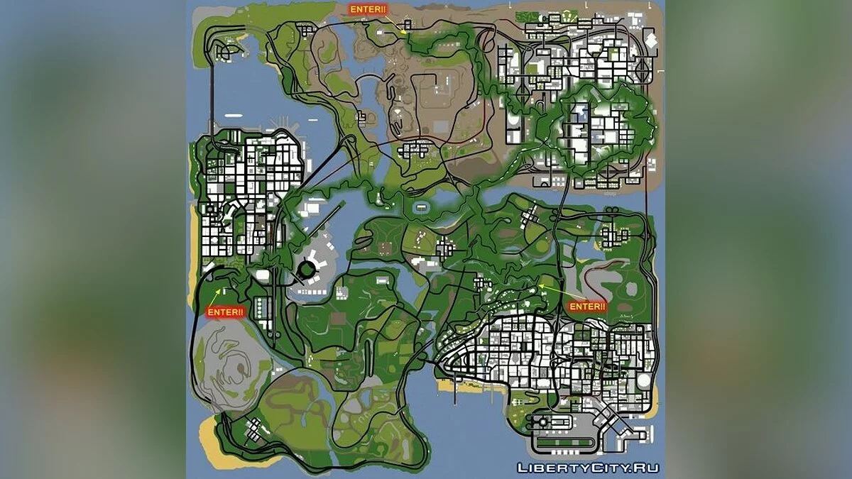 Огромный трек для дрифта на всю карту / GTA San Andreas (iOS, Android)