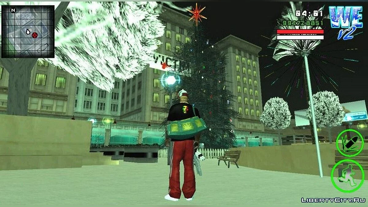 Рождественская елка на Pershing Square / GTA San Andreas (iOS, Android)