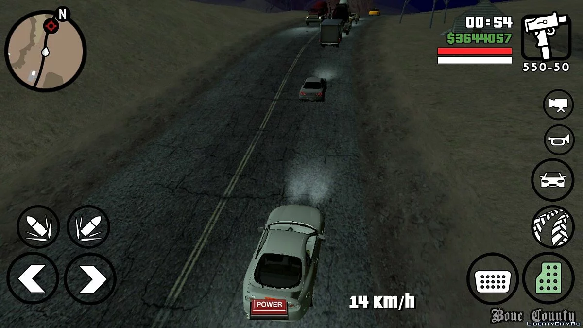 Новые настройки трафика (оживленное движение) / GTA San Andreas (iOS, Android)