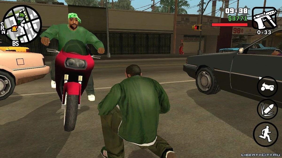 Разный транспорт для банд / GTA San Andreas (iOS, Android)