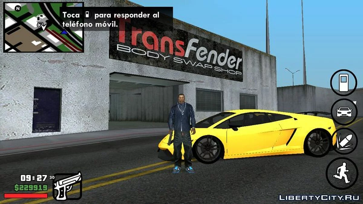 Изменение расположения оружия, жизней и денег / GTA San Andreas (iOS, Android)