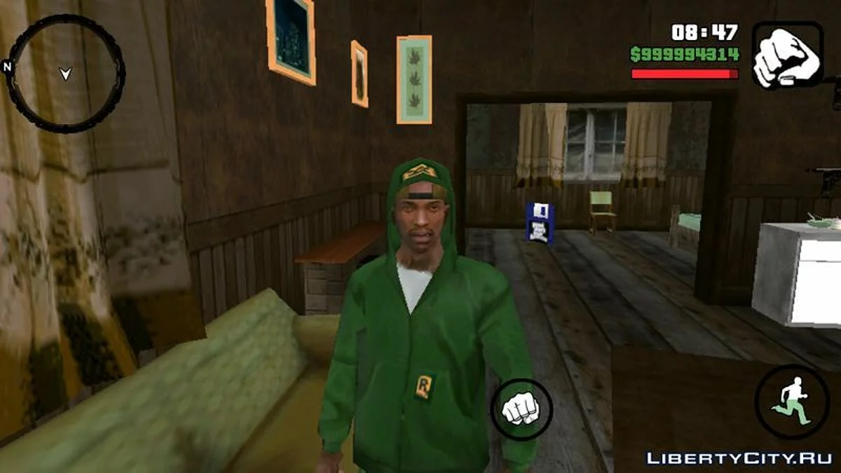Возможность надевать капюшон / GTA San Andreas (iOS, Android)