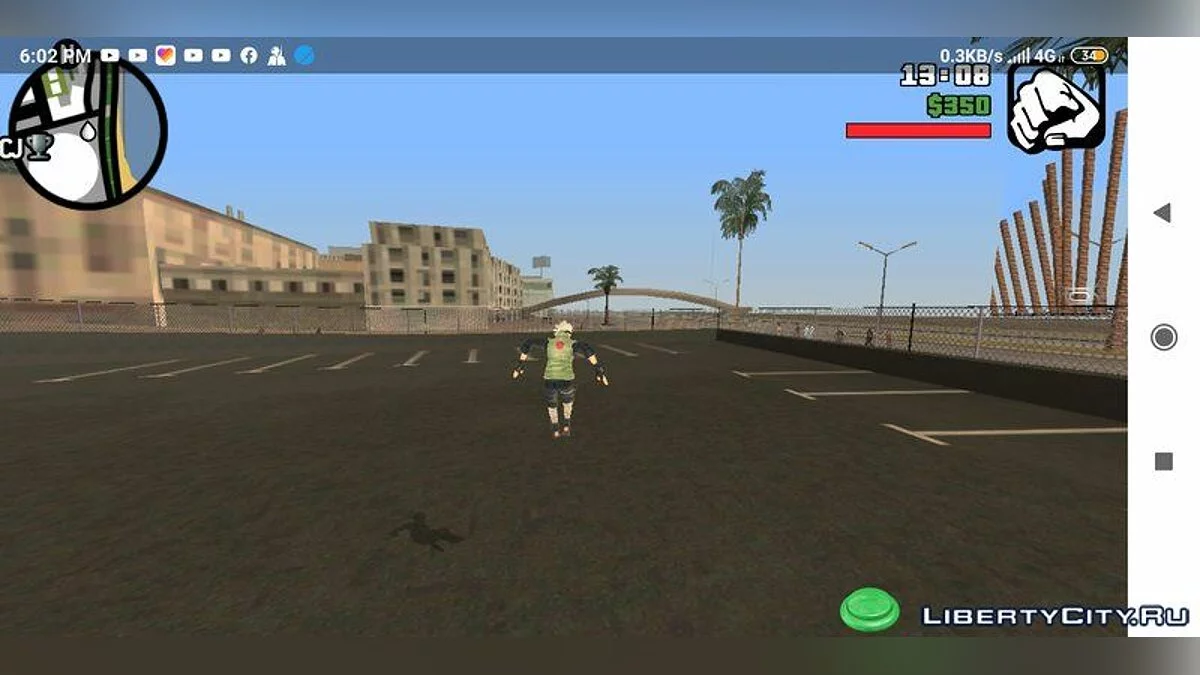 Скин Какаши + большие прыжки + новая анимация боя / GTA San Andreas (iOS, Android)