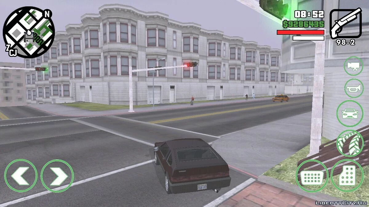 Светло-зеленые кнопки / GTA San Andreas (iOS, Android)
