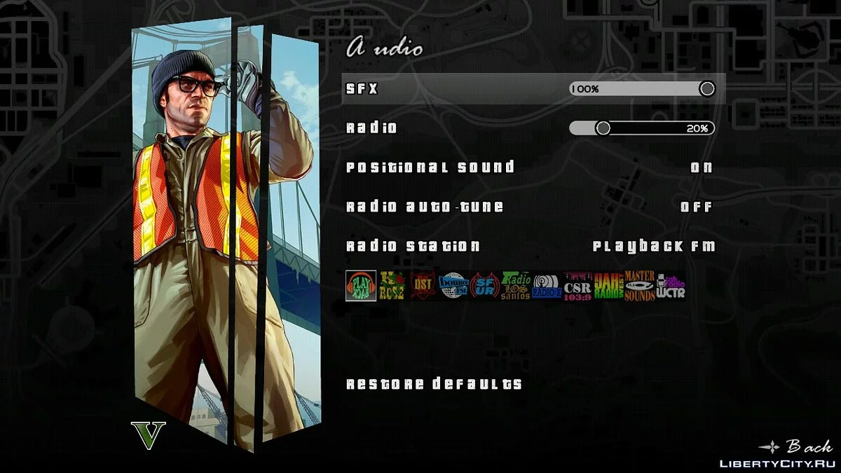 Меню и загрузочный экран в стиле GTA 5 / GTA San Andreas (iOS, Android)