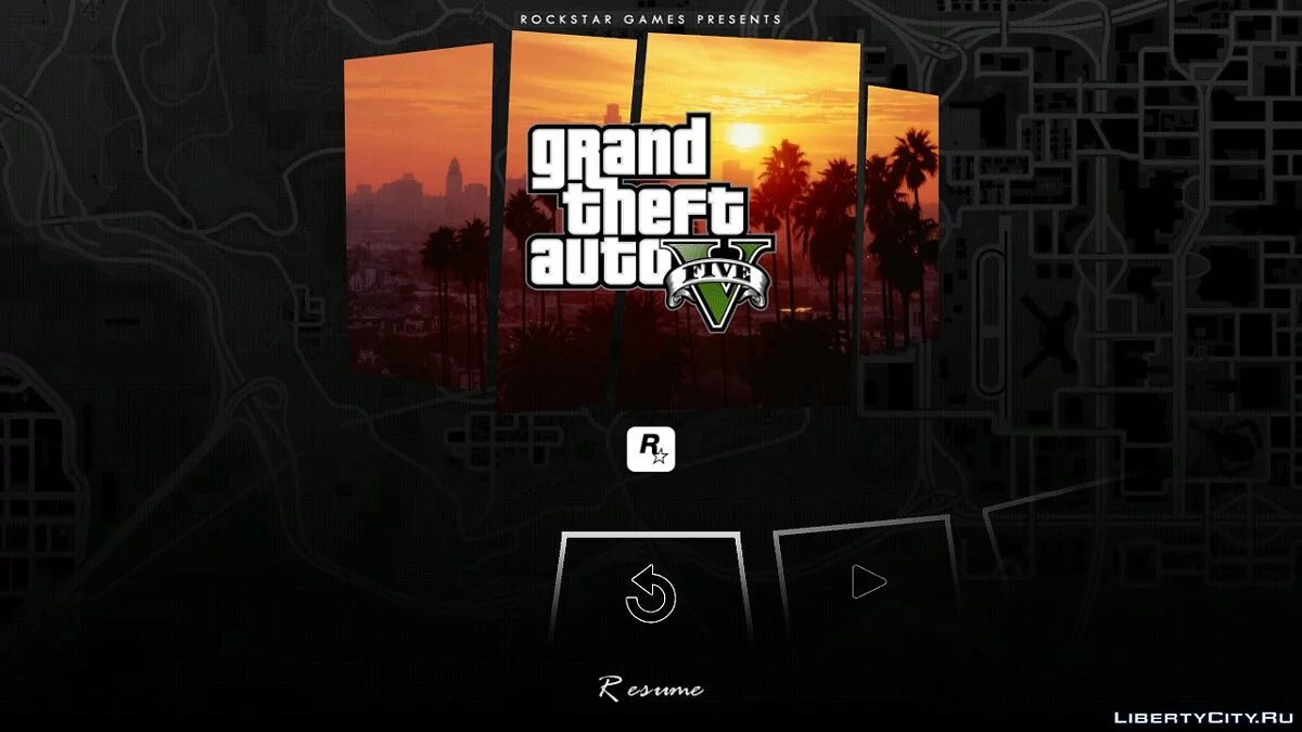 Меню и загрузочный экран в стиле GTA 5 / GTA San Andreas (iOS, Android)