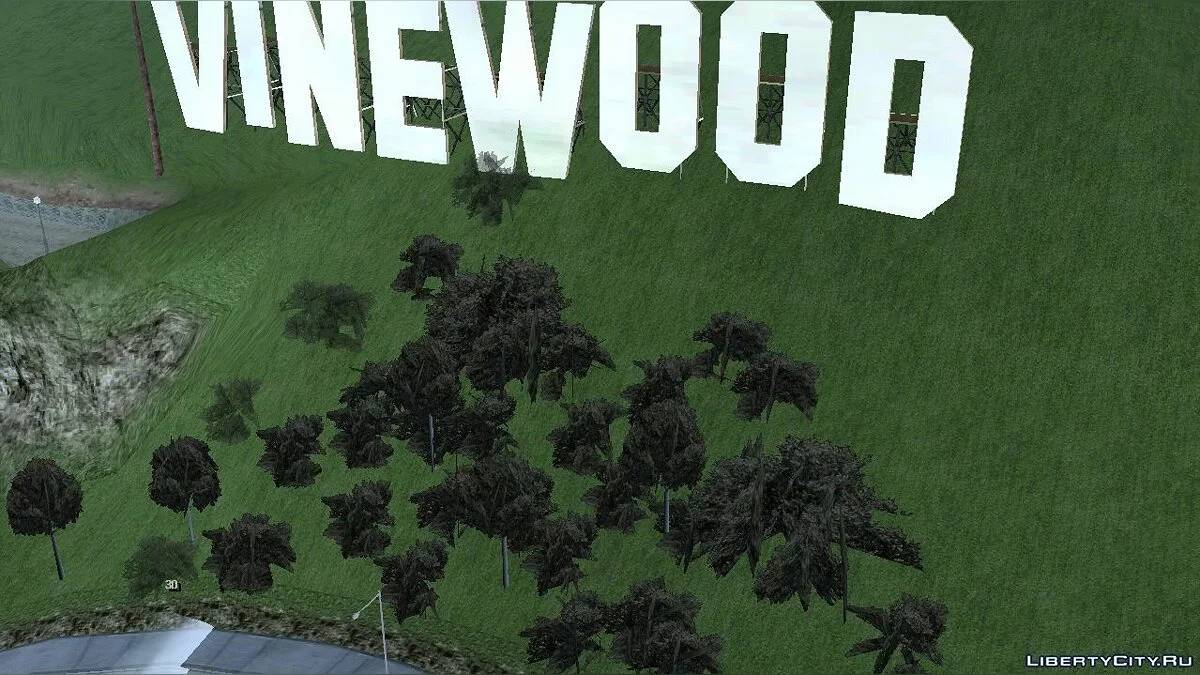 Растительность вокруг "Vinewood" из бета-версии / GTA San Andreas (iOS, Android)