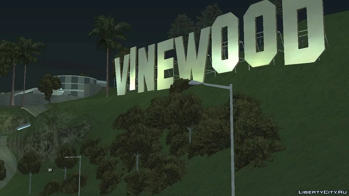 Растительность вокруг "Vinewood" из бета-версии / GTA San Andreas (iOS, Android)