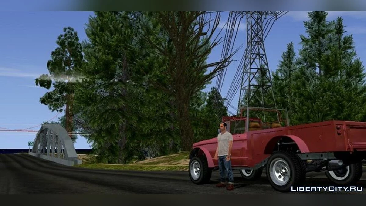 Реалистичный лес в стиле GTA 5 / GTA San Andreas (iOS, Android)