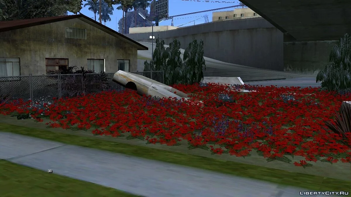 Повышенная растительность на Grove Street / GTA San Andreas (iOS, Android)