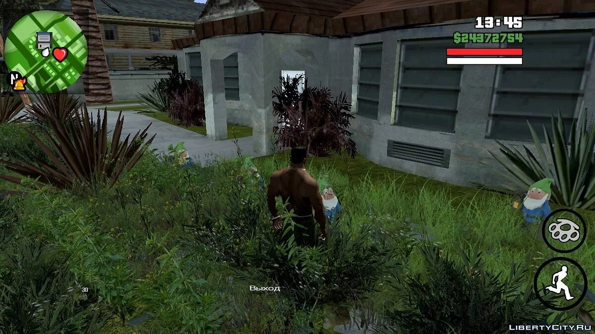 Качественная растительность на Grove Street / GTA San Andreas (iOS, Android)