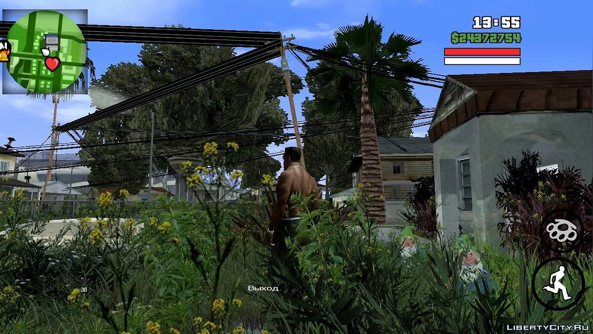 Качественная растительность на Grove Street / GTA San Andreas (iOS, Android)