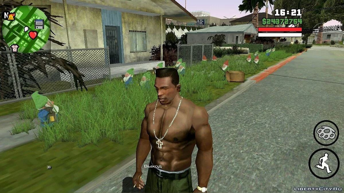 Качественная растительность на Grove Street / GTA San Andreas (iOS, Android)