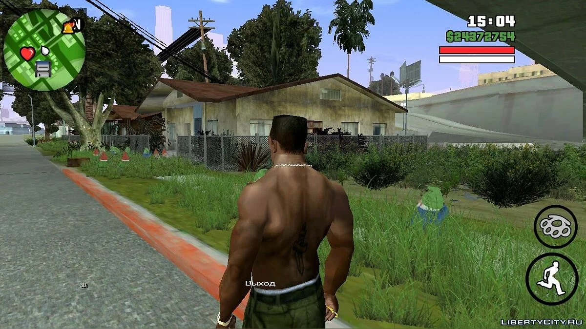 Качественная растительность на Grove Street / GTA San Andreas (iOS, Android)