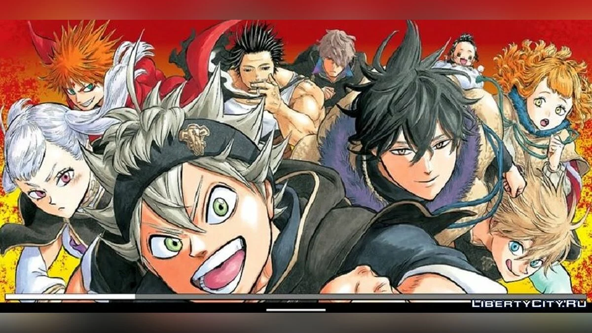 Меню и загрузочный экран в стиле Black Clover / GTA San Andreas (iOS, Android)
