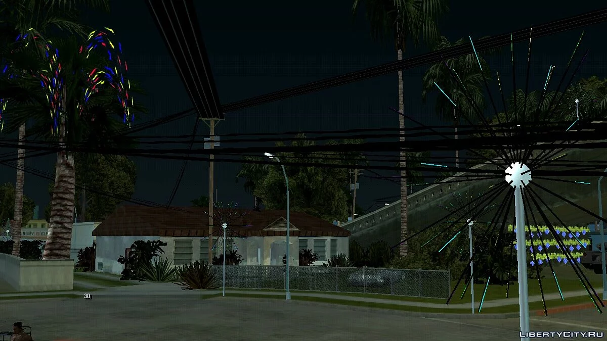 Новогодняя атмосфера на Grove Street / GTA San Andreas (iOS, Android)