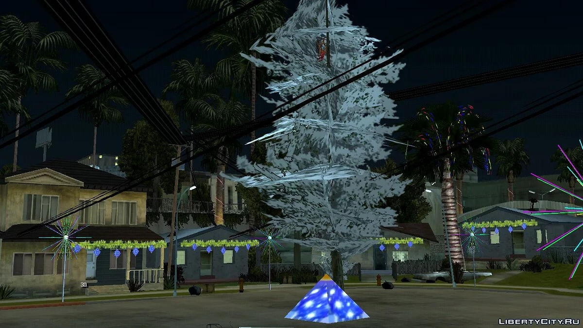 Новогодняя атмосфера на Grove Street / GTA San Andreas (iOS, Android)