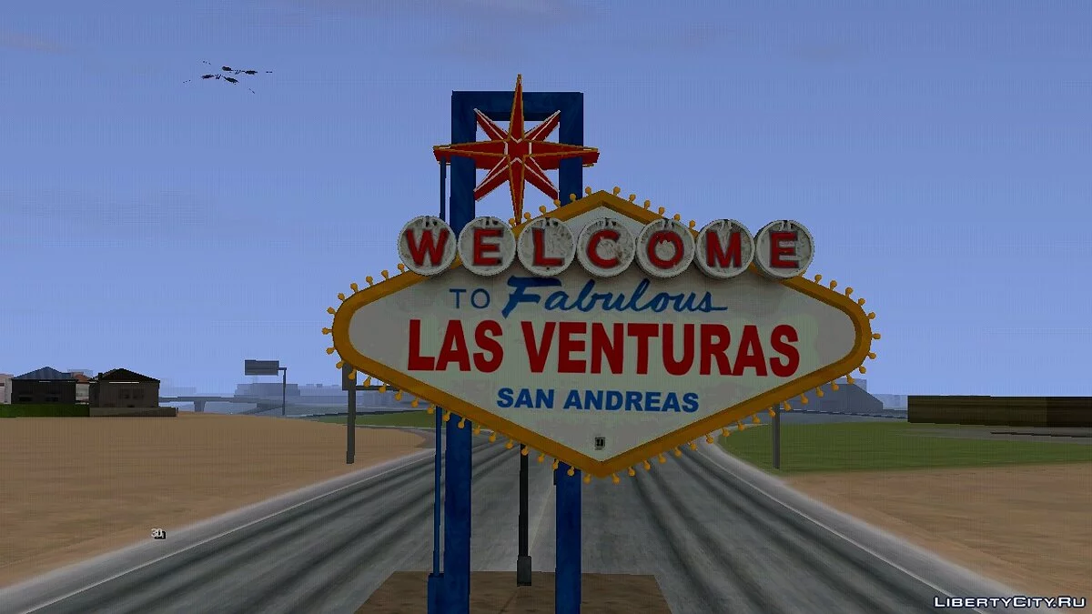 Улучшенная вывеска на въезде в Лас-Вентурас / GTA San Andreas (iOS, Android)