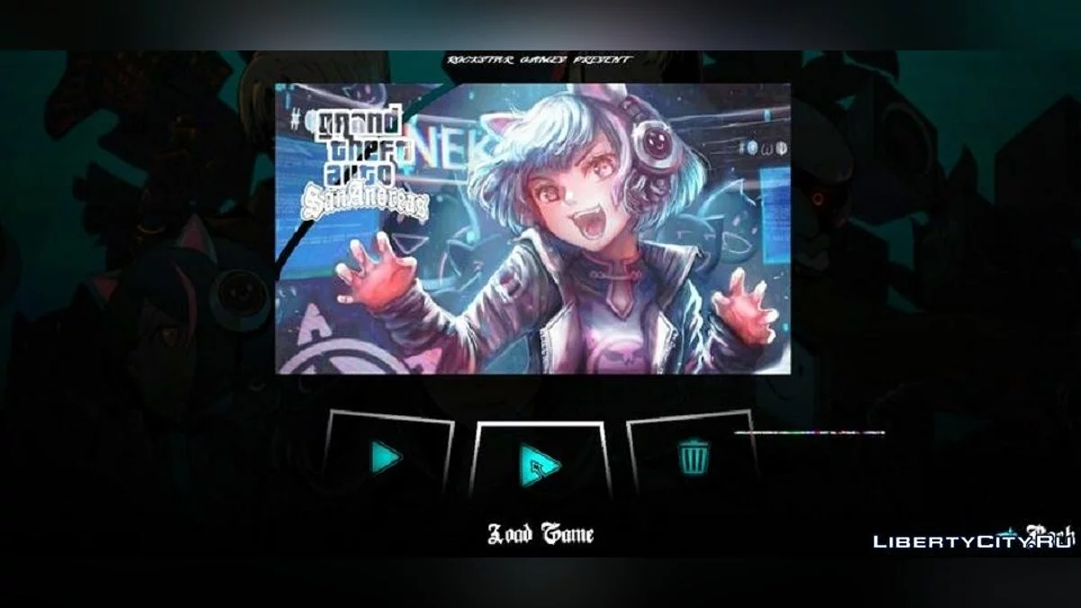 Новое меню в стиле Cytus 2 / GTA San Andreas (iOS, Android)