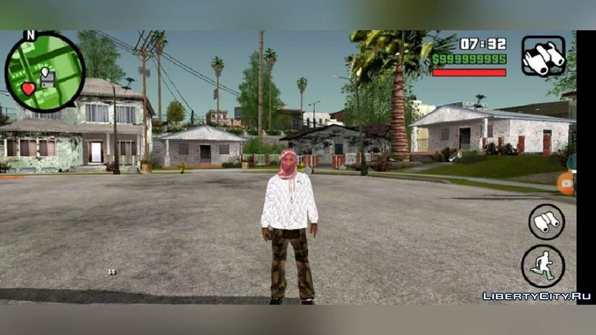 Новое лицо и одежда для Сиджея v2 / GTA San Andreas (iOS, Android)