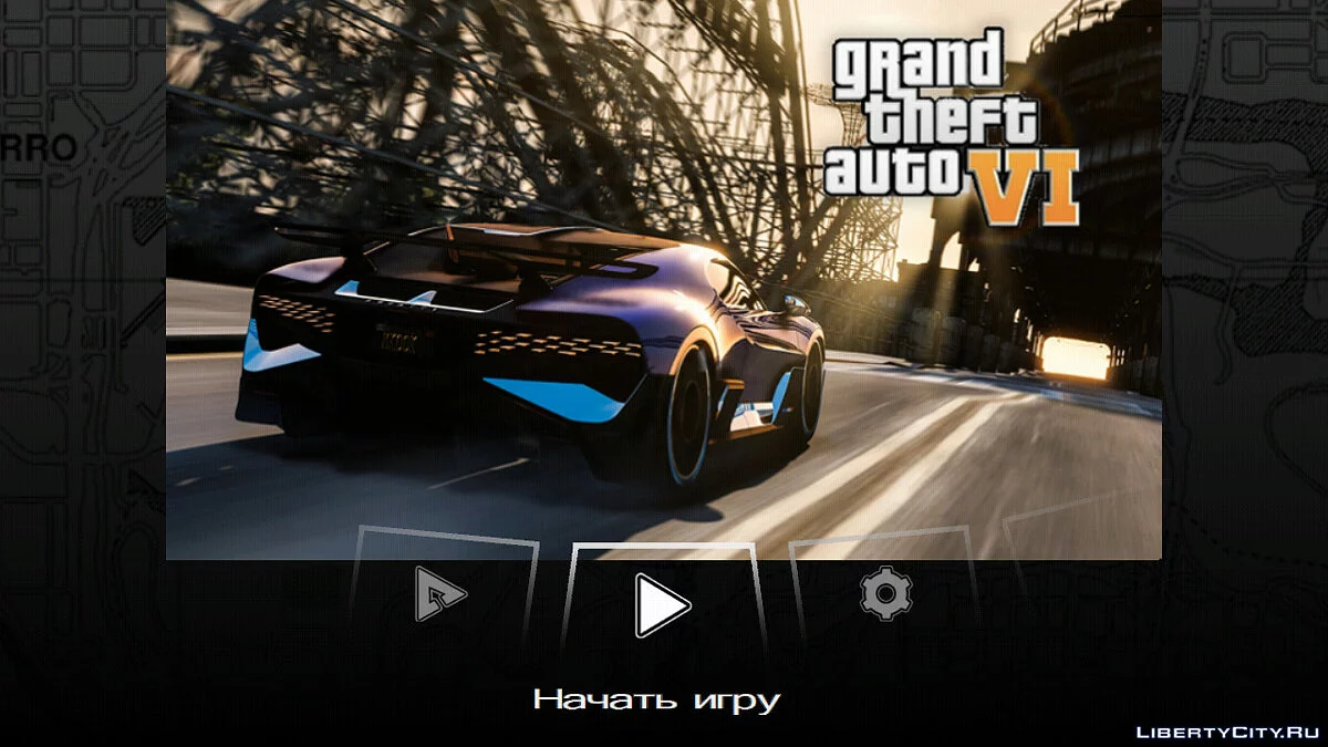 Меню и загрузочный экран в стиле GTA 6 / GTA San Andreas (iOS, Android)