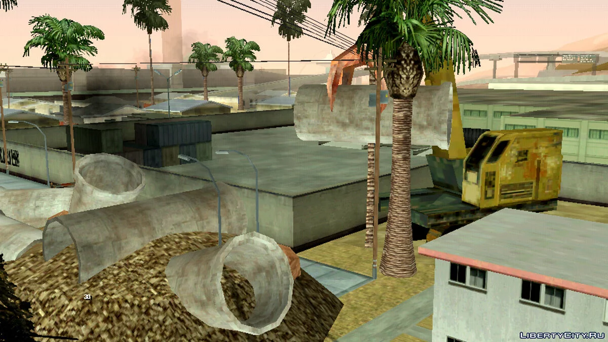 Ремонт дороги в Лос-Сантосе / GTA San Andreas (iOS, Android)