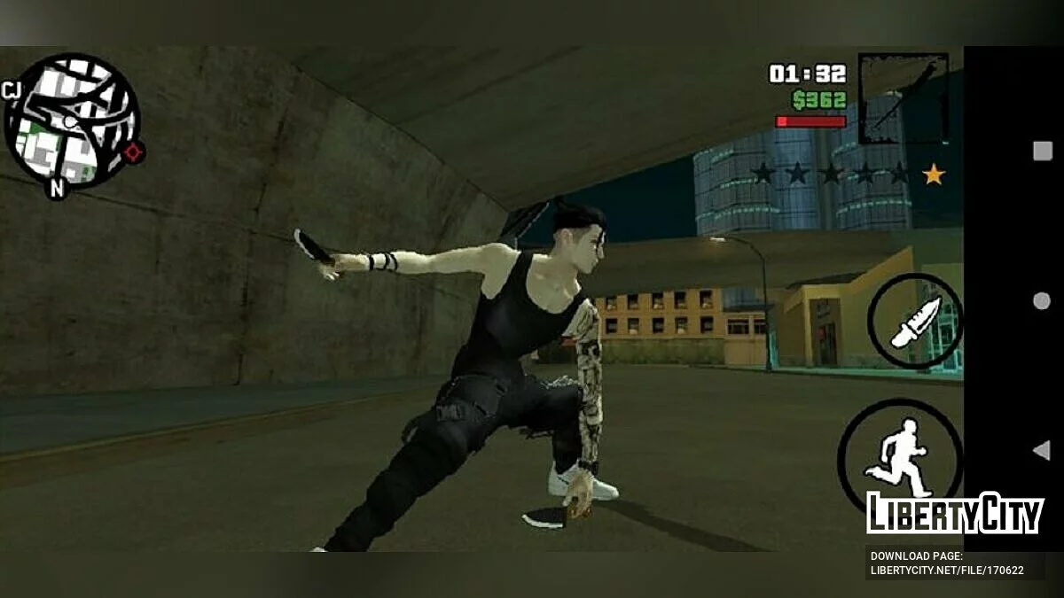 Два оружия в руках (нож) / GTA San Andreas (iOS, Android)