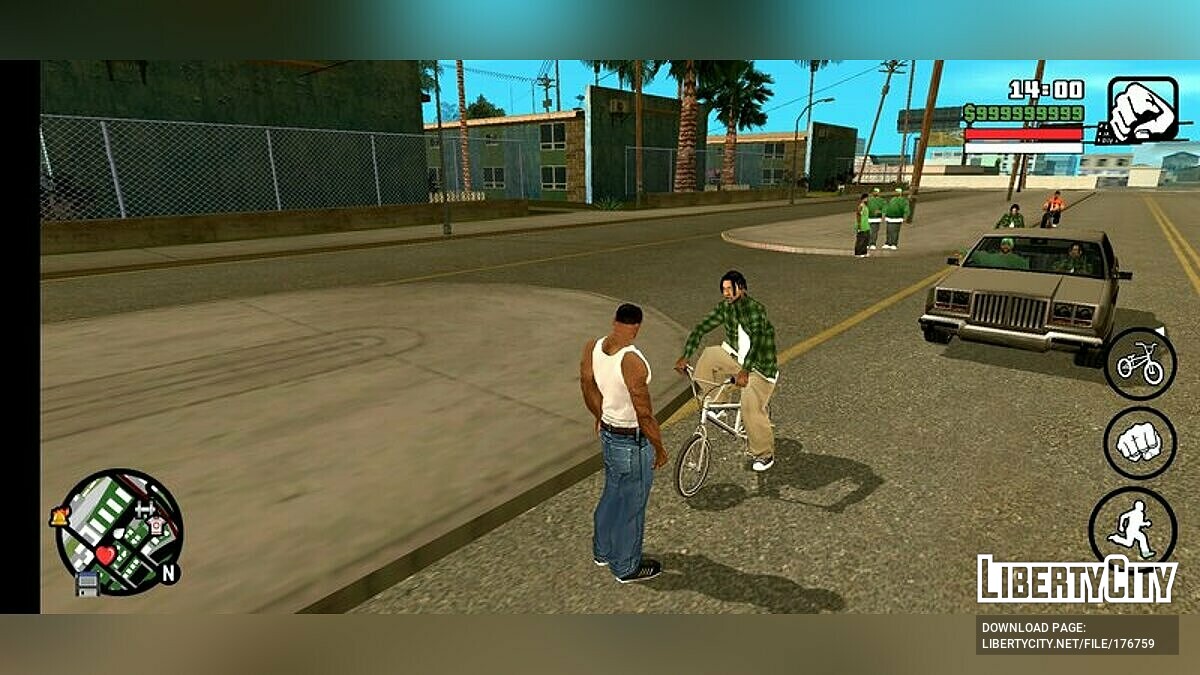 Скачать Гангстеры GSF на велосипедах для GTA San Andreas (iOS, Android)