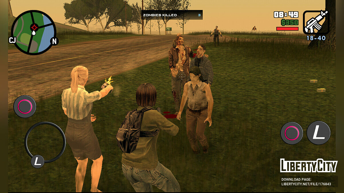 Outbreak - Zombies Apocalypse v0.2 для GTA San Andreas (iOS, Android) - Картинка #1