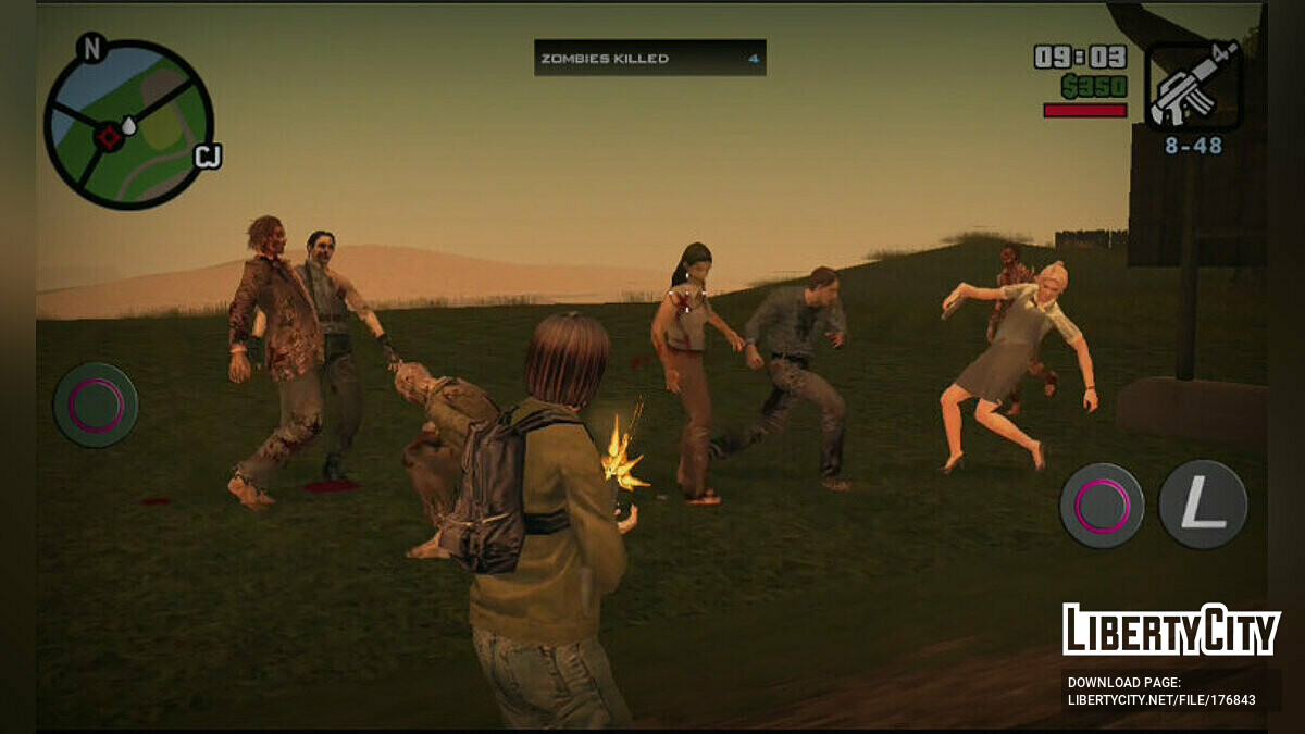 Outbreak - Zombies Apocalypse v0.2 для GTA San Andreas (iOS, Android) - Картинка #2