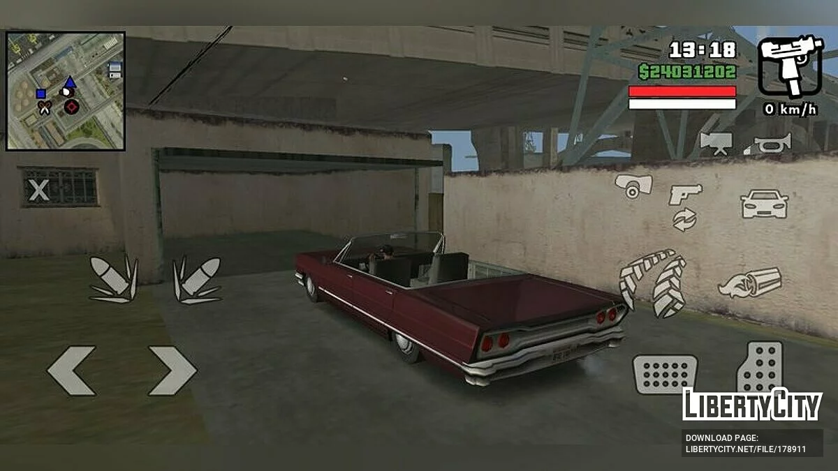 Прозрачные кнопки / GTA San Andreas (iOS, Android)