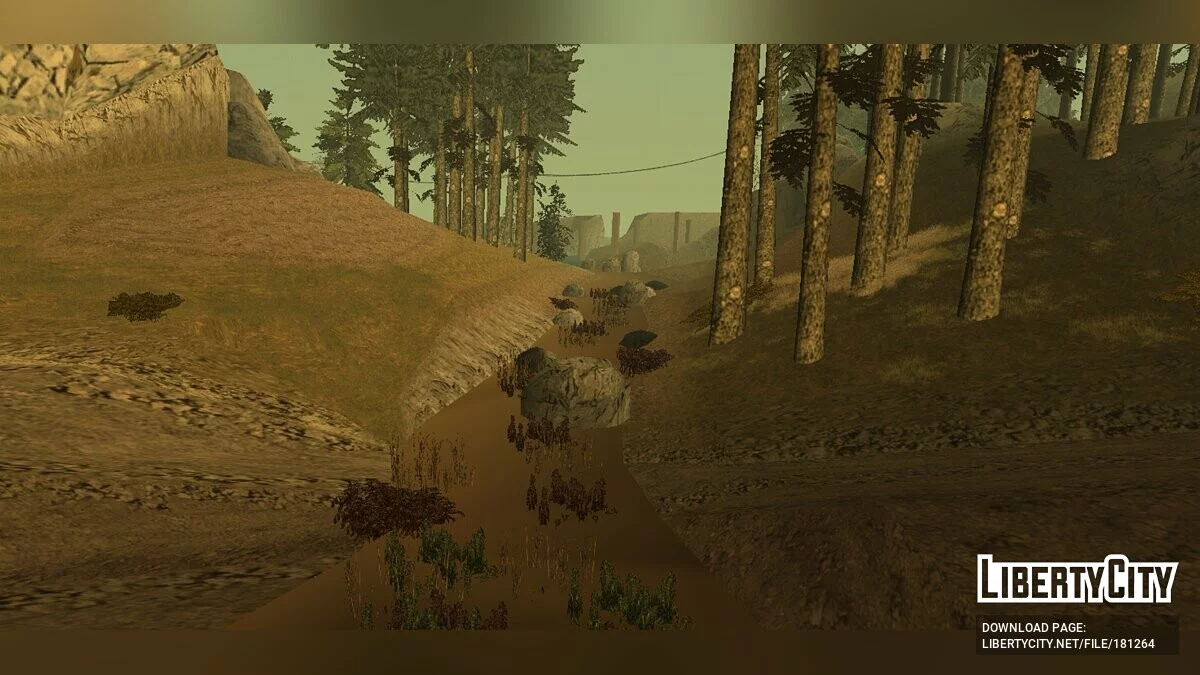 Растительность у болота в Back O' Beyond / GTA San Andreas (iOS, Android)