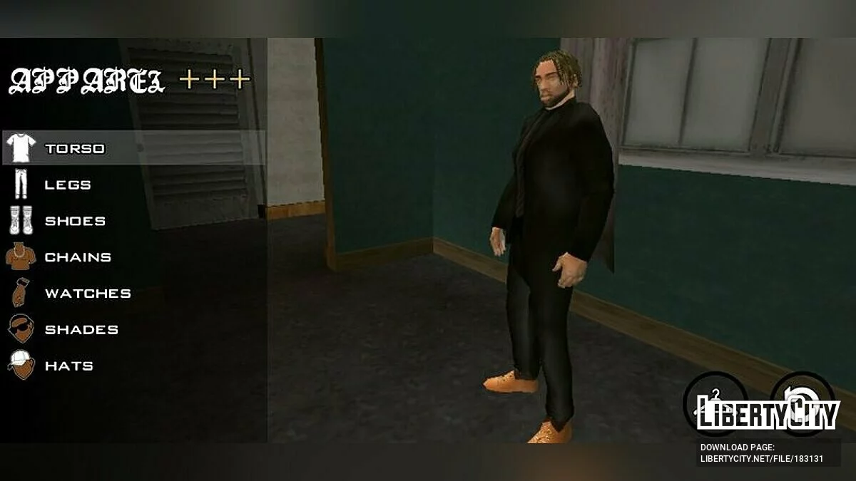Белый CJ + новая одежда, прически и татуировки / GTA San Andreas (iOS, Android)