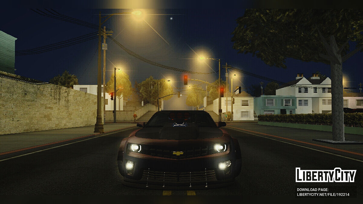 Ночное освещение фонарей 2dfx для GTA San Andreas (iOS, Android) - Картинка #2