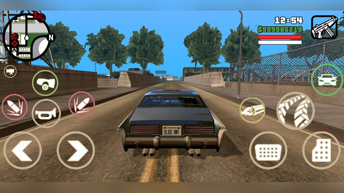Барвисті кнопки управління для GTA San Andreas (iOS, Android)