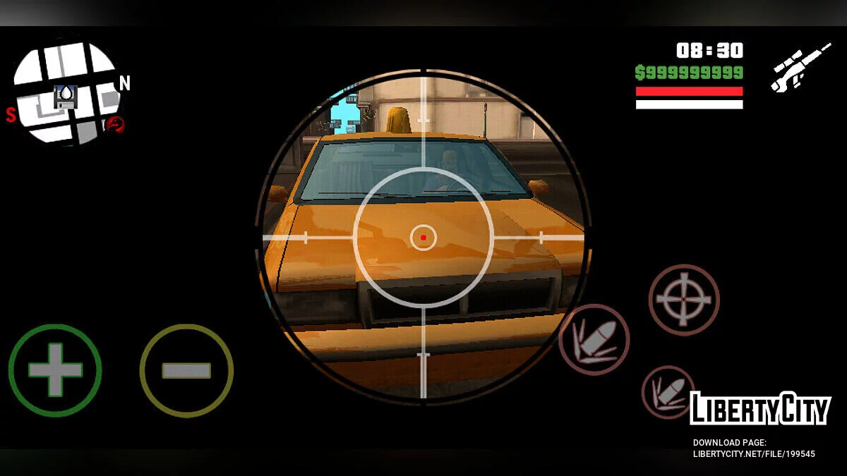 Разноцветные кнопки управления / GTA San Andreas (iOS, Android)