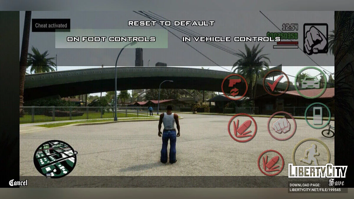 Разноцветные кнопки управления / GTA San Andreas (iOS, Android)