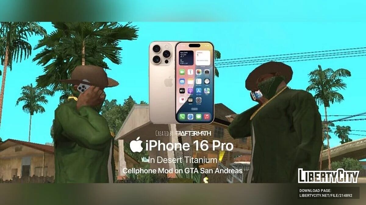 iPhone 16 Pro In Desert Titanium / GTA San Andreas (iOS, Android)