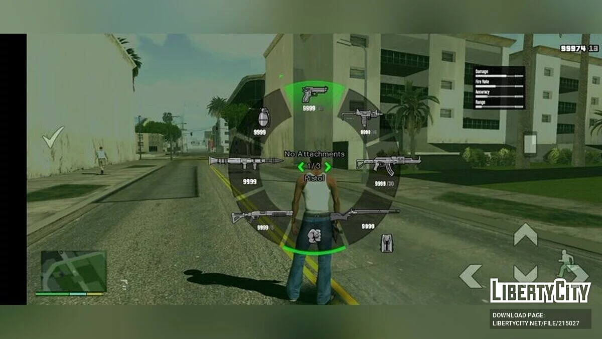Оружие и звуки в стиле GTA 5 / GTA San Andreas (iOS, Android)